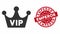 VIP Crown Icon with Textured Emperor Seal