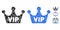 VIP Crown Mosaic Icon of Round Dots