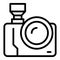 Vip event camera icon outline vector. Music concert