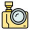 Vip event camera icon vector flat