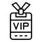 Vip event card icon outline vector. Party concert