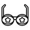 Vip event glasses tool icon outline vector. Cinema concert