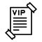 Vip event paper icon outline vector. Party concert