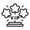 Vip event podium icon outline vector. Party concert