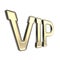VIP golden emblem symbol isolated
