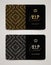 VIP golden and platinum card template