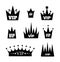 Vip Icons with Crowns, Premium Logo Set, Membership Symbols