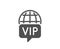 Vip internet icon. Very important person wifi access sign. Vector