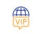 Vip internet line icon. Very important person wifi access sign. Vector