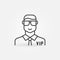 VIP Man vector very important person outline icon