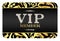 VIP member card with golden floral pattern