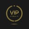 Vip member golden laurel wreath label