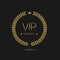 Vip member golden laurel wreath label