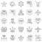 VIP outline icons set. Vector Very Important Person symbols