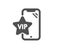 Vip phone icon. Very important person smartphone sign. Vector