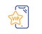 Vip phone line icon. Very important person smartphone sign. Vector