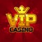 VIP poker luxury casino logo concept