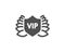 Vip security icon. Very important person protection sign. Vector