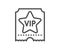 Vip ticket line icon. Very important person sign. Vector