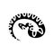 viper animal snake glyph icon vector illustration