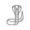 Viper snake isolated thin line icon, rattlesnake