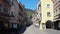 Vipiteno, Bolzano, Trentino Alto Adige. The pedestrian street of the village with the traditional Tyrolean houses