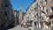 Vipiteno, Bolzano, Trentino Alto Adige. The pedestrian street of the village with the traditional Tyrolean houses