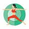 virabadrasana 2. Vector illustration decorative design