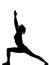 Virabhadrasana 1 warrior postion yoga woman