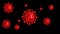 Viral background with copy space. Corona Viruses against Dark Background - Microbiology And Virology Concept