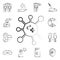 Viral icon. Mad science icons universal set for web and mobile