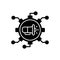 Viral marketing black glyph icon