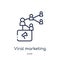 viral marketing icon from search engine optimization outline collection. Thin line viral marketing icon isolated on white