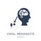 Viral meningitis icon. Trendy flat vector Viral meningitis icon