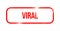 Viral - red grunge rubber, stamp