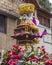 Virgen del Carmen icon parade Pisac Cuzco Peru