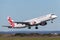 Virgin Australia Embraer regional jet ERJ-190 takes off from Sydney Airport.