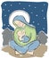 Virgin Mary and Baby Jesus Illustration