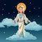 Virgin mary blessed night background