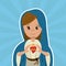 Virgin mary sacred heart christian catholic symbol image