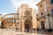 Virgin square and the Valencia cathedral in Valencia, Spain.