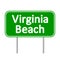 Virginia beach green road sign.