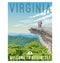 Virginia, United States retro style travel poster