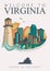 Virginia vector american poster. Here we have Virginia. Welcome to Virginia