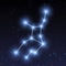Virgo constellation map in starry sky