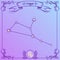 Virgo constellation on a purple background. Schematic representation of the signs of the zodiac