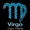 Virgo. Ornamental decorative vector Zodiac sign. Astrological p