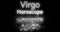 Virgo sign. Mystical screensaver or presentation for astrological forecast for different zodiac signs.