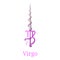 Virgo Sword. Zodiac Sign. Flat Cartoon Zodiacal Weapon. One of 12 Zodiac Weapons. Vector Astrological, Horoscope Sign. Vector