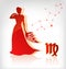 Virgo zodiac astrology icon for horoscope